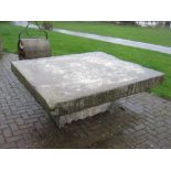 A Portuguese sandstone Table, 5ft 2in x 4ft 9in