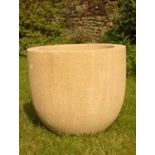 A pair of sandstone Planters 1ft 2in H