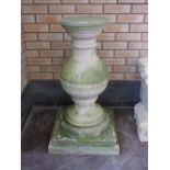 A carved sandstone Sundial Plinth 2ft 11in H