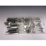 A Collection of mainly Georgian silver Cutlery including six Table Spoons, old english pattern