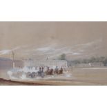 ATTRIBUTED TO JAMES DUFFIELD HARDING OWS (1798-1863)Royal Horse Artillery, Portobello Barracks,