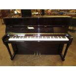 A good quality modern upright Piano by W Streicher, 7 1/4 octaves, iron frame, overstrung, in highly