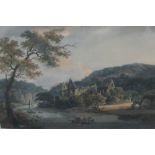 ATTRIBUTED TO DOMINIC SERRES RA (1722-1793)Tintern Abbey; and A Crossing Point on a River, said to