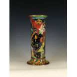 A fine Wedgwood Fairyland Lustre 'Torches' Cabinet Vase circa 1925 after design by Daisy Makeig