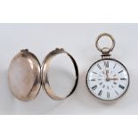 A mid 19th Century silver pair cased key wind Pocket Watch by George Rodgers, Market Drayton, the