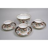 A group of Swansea porcelain Teawares, c. 1815-1817, of London shape, comprising two coffee cups,