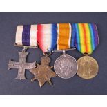 Four: MILITARY CROSS G.V.R. (Unnamed as issued), 1914-15 STAR (1348 Sjt. E.J. Hobbs. R. E. Kent