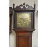 An 18th Century Longcase Clock with square brass dial inscribed John Calver, Woodbridge, cherub