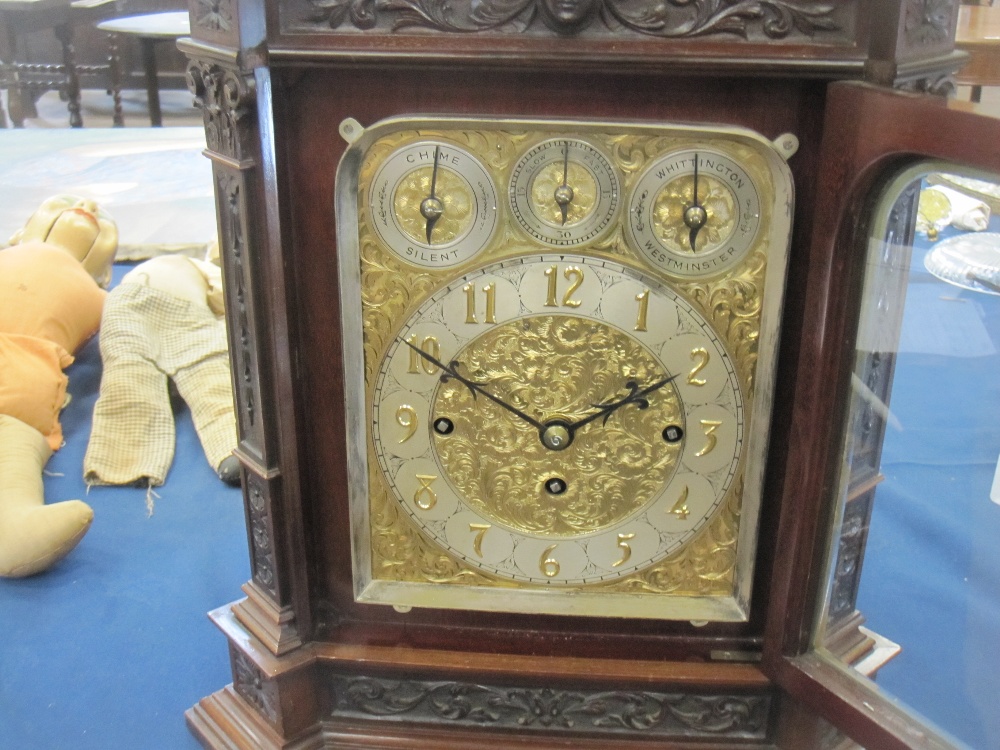 A 19th Century Bracket Clock having three train fusee striking and chiming movement, engraved - Image 5 of 18