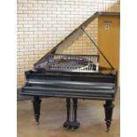 A C. Bechstein ebonised Grand Piano Model A on octagonal tapering supports and casters, 6ft L, No.