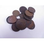 ISLE OF MAN: Penny 1786 x 2, Half Penny 1733 x 2, 1758, 1813 x 2 and 1839 x 2, and Scotland 1678