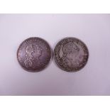 An 1804 Bank of England Five Shilling Dollar, along with a contemporary counterfeit Ireland 1804 Six