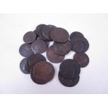 George II Half Penny 1729, 1730 (no stop after Rex), 1732, 1733, 1738 x 3, 1742, 1745 and 1746;