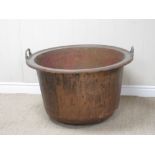 A large two handled copper Log Bin 2ft 8in diam