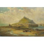 CHARLES BROOKE BRANWHITE ARWS (1851-1929)St. Michael's Mount, Cornwall,signed and dated 'C.B.