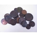 George III Farthing - Two Pence (all copper issues) 1771-1807, includes Two pence 1797, Penny 1797 x