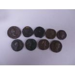 ROMAN: a collection of larger bronze issues, to include Domitian 81-96 Sestertius depicting