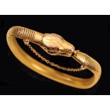 A Serpent Bracelet in 9ct gold, approx 15gms