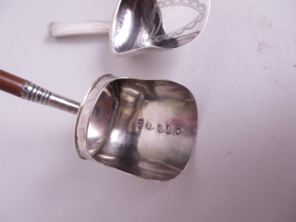 A Group of five various Georgian Caddy Spoons, all with Birmingham hallmarks - Image 2 of 4