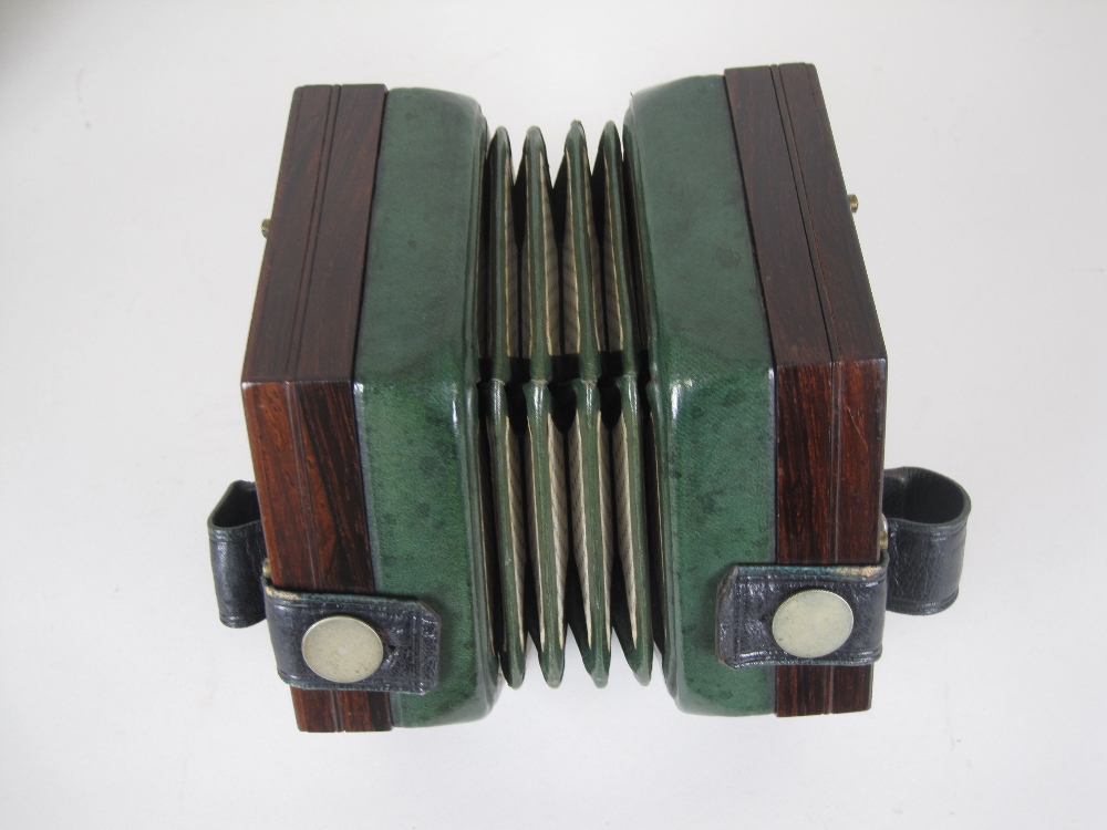 A 19th Century rosewood cased hexagonal Concertina, labelled C Wheatstone, Inventor, 20 Conduit - Image 4 of 10