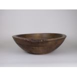 A large sycamore Butter Bowl, 1ft 10in diam