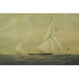 THOMAS GOLDSWORTHY DUTTON (1819-1891)'Arrow', 117 Tons winning the Cutter Race at the Royal Cinque