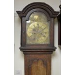 A late 18th Century Longcase Clock with arched brass dial inscribed Richard Lewis Pinkey, Pymouth
