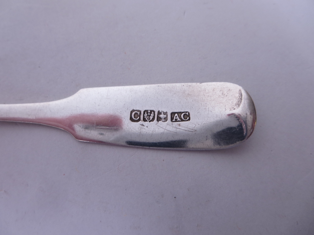 Six early 19th Century Scottish Provincial silver Teaspoons, fiddle pattern, Dundee circa 1820-40, - Image 3 of 3