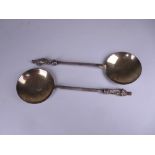 A pair of Victorian silver large Apostle Spoons, Sheffield 1892/3