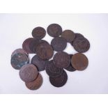 A collection of 18th/19th Century Half Penny Trade Tokens to include 1797 Dundee (Flax Heckling),