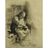 ‡ENOCH FAIRHURST. (1874-1948)The Cordwainer, lithograph,pencil signed, inscribed and numbered 37/