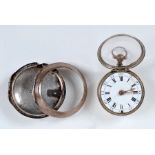 A George III silver pair cased Verge Pocket Watch by John Seymour, No. 7450, chain driven fusee