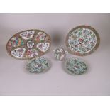A collection of Chinese Canton famille rose Porcelains, 19th/20th Century, comprising an oval Meat
