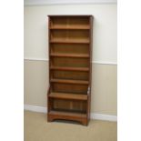 A Cotswold style oak open Bookcase, 2ft 4in W x 6ft H