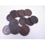Tokens - a selection of early 19th Century Penny types, to include an 1812 John Bishop & Co