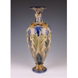 A C. J. C. Bailey, Fulham, stoneware Vase decorated by Jean-Charles Cazin (1840-1910), incised