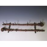 An antique thorn Hat and Coat Rack, 2ft 6in W