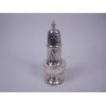 An Edward VII large silver Sugar Caster with gadroon embossing, London 1902. AMENDMENT: London