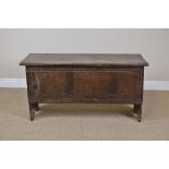 A 17th Century oak small Plank Coffer