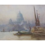 WILLIAM ALISTER MACDONALD (1861-1948)St. Pauls from Banksidesigned with initials 'W.A.M.' and