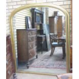 A large Victorian gilt framed Overmantle with arched plate