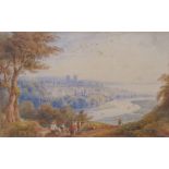 ATTRIBUTED TO J. ADOLPHE KISTE (op.c 1840-1860)A View of Exeter from Exwick Hillwatercolour3 1/2 x 5