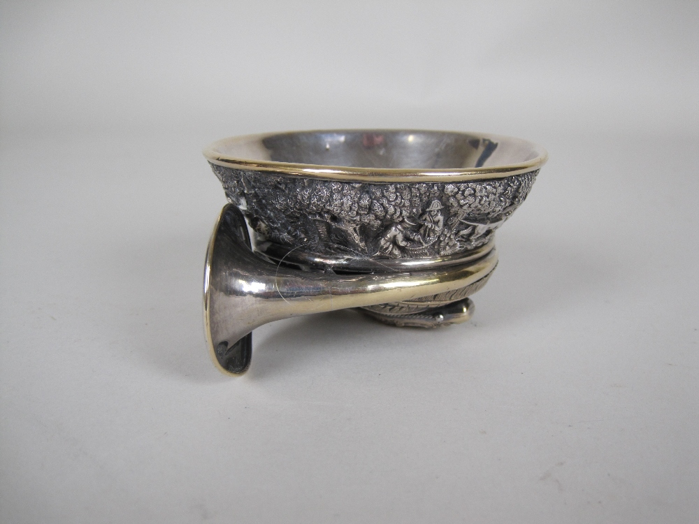 A fine quality Scandinavian silver and parcel-gilt Hunting Cup with detailed stag hunting scene - Image 11 of 11