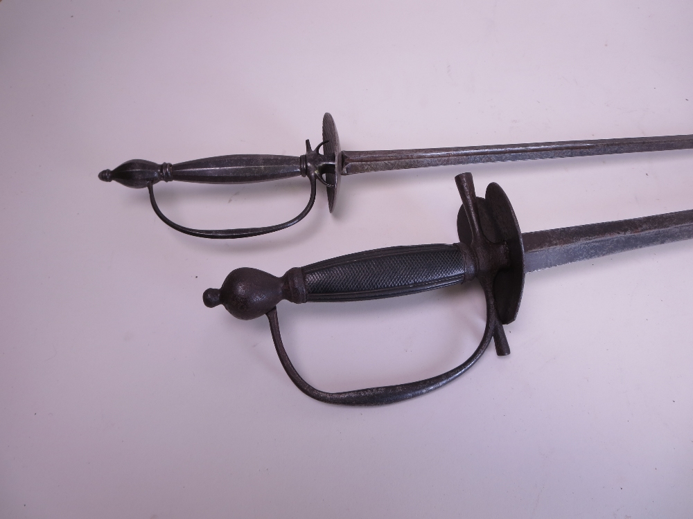 Two 18th Century small Swords and a Romanian Airforce Dagger - Image 2 of 5