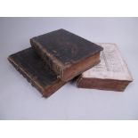 FOX, John - “Book of Martyrs”. Three volumes full leather; volume one without front or back cover,