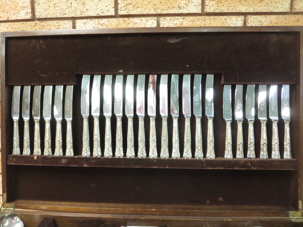 A Canteen of EP Cutlery, king's pattern for twelve persons, over 100 items including servers, - Image 3 of 5