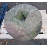 An antique stone Millstone 2ft 6in D