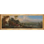 FOLLOWER OF JAN FRANS VAN BLOEMEN called ORRIZONTE (1662-1749)An extensive Italianate landscape with