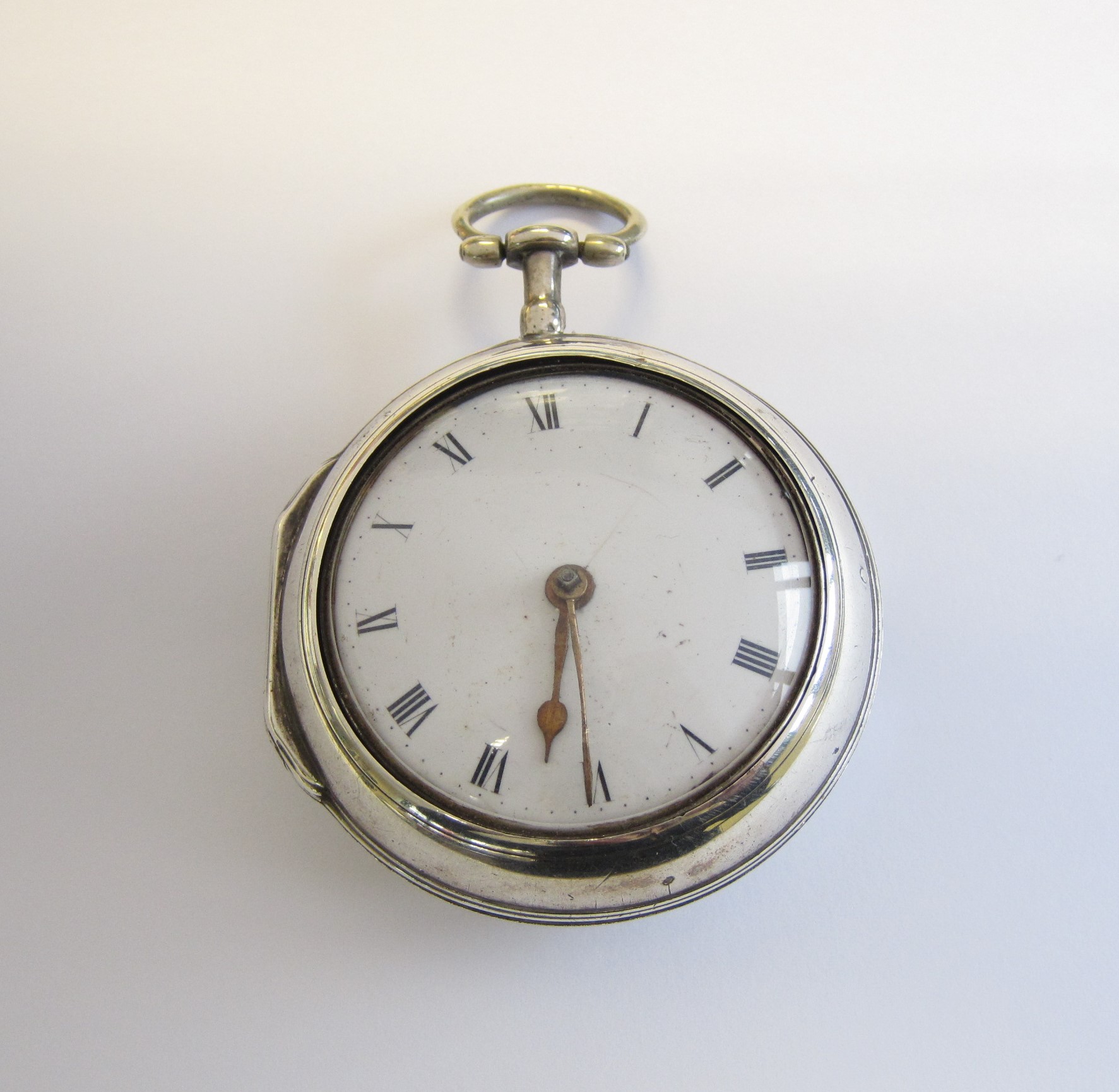 A George III silver pair cased Verge Pocket Watch inscribed Jn Champion, London, No. 8820
