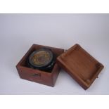 A Ship's Compass by George Wilson, mounted on a gimbal with inscription to the outer edge, in a